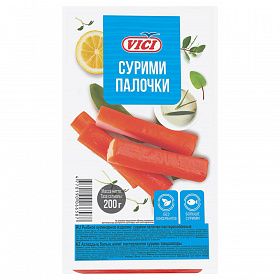 Крабовые палочки сурими 200г зам. Крабовые палочки сурими 200г зам.