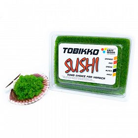 Икра Тобико (летучей рыбы) зелёная Tobikko Sushi 500 г зам. Икра Тобико (летучей рыбы) зелёная Tobikko Sushi 500 г зам.