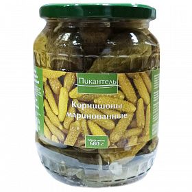 Корнишоны маринованные целые 3 - 6 см Пикантель 0,68кг, Беларусь Корнишоны маринованные целые 3 - 6 см Пикантель 0,68кг, Беларусь